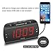DreamSky Digital Alarm Clock Radio with USB Charging Port and FM Radios, Earphone Jack, Large 1.8
