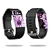 MightySkins Protective Vinyl Skin Decal for Fitbit Charge HR Watch cover wrap sticker skins Purple Flowers