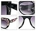 Flowertree Women's S4230B2 Plastic Floral Embellished Party Novelty Cat Eye 53mm Sunglasses (black) Medium