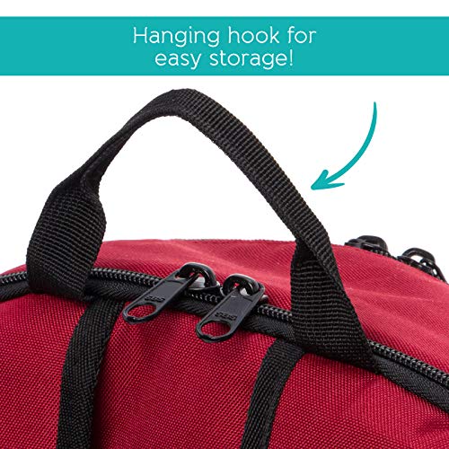 LISH Vinyasa Yoga Mat Backpack - Multipurpose Lightweight Gym Tote Bag with Straps (Maroon) - Thumbnail 4