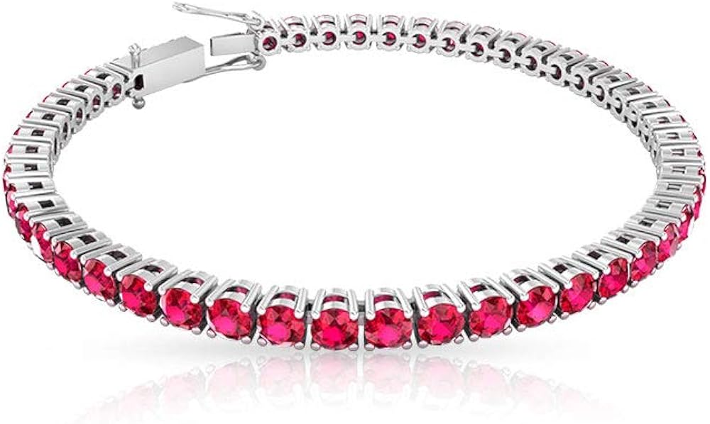 7.35ct SGL Certified Ruby Tennis Bracelet, Classic Women Partywear