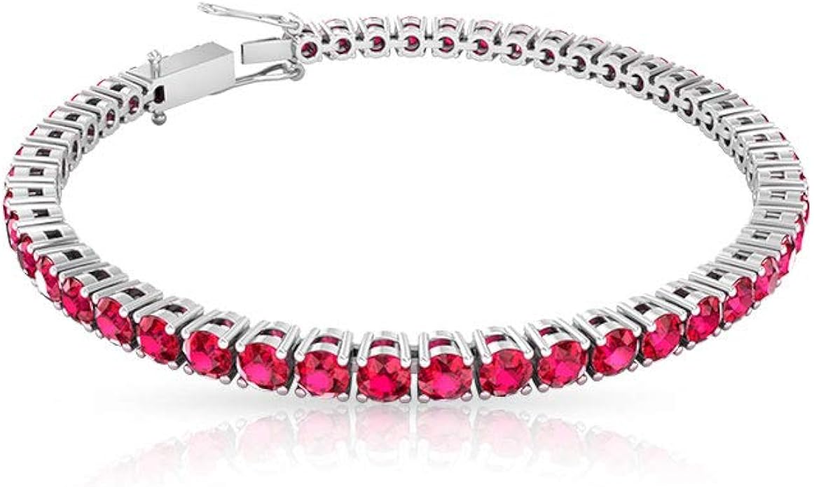 7.35ct SGL Certified Ruby Tennis Bracelet, Classic Women Partywear