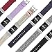 bayite Canvas Bands Compatible Fitbit Charge 2, Soft Classic Replacement Wristband Straps Women Men, Grey Small (5.5-6.7 Inch)