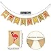 Hello Summer Burlap Banner Rustic Summer Banner with Flamingo Pattern Summer Garland Flag Decoration for Pool Party, Beach Party, Barbecue Party (Color Set 1)