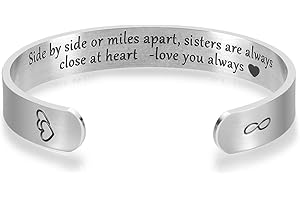 iJuqi Sister Gift Bracelet Cuff from Sisters Christmas Birthday Gifts for Sister