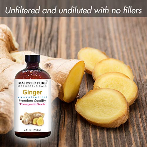 MAJESTIC PURE Ginger Root Essential Oil, Therapeutic Grade, Pure and