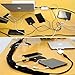 Emarth 4pack 40'' Cable Management Sleeve, Flexible Neoprene Cable Wrap for PC/ TV/ Office/ Phones/ Speakers