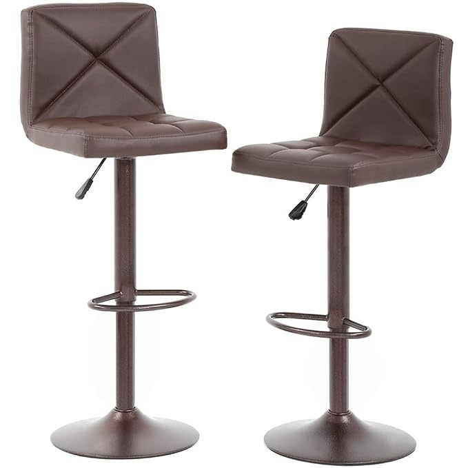Amazon.com: BestOffice Counter Height Bar Stools Set of 2 PU Leather
