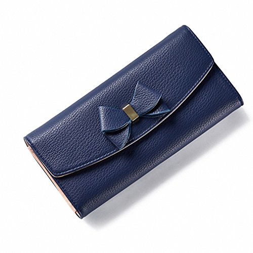 Women Bow Wallet Long Solid Simple Women Purse Brand Female Wallet Clutch  Lady Evening Bag Clutches 680a