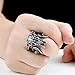 Men's Vintage Gothic Stainless Steel Rings Worship Baphomet Ram Sheep Goat Head Horn Biker Rings Halloween Gifts Size 7-13