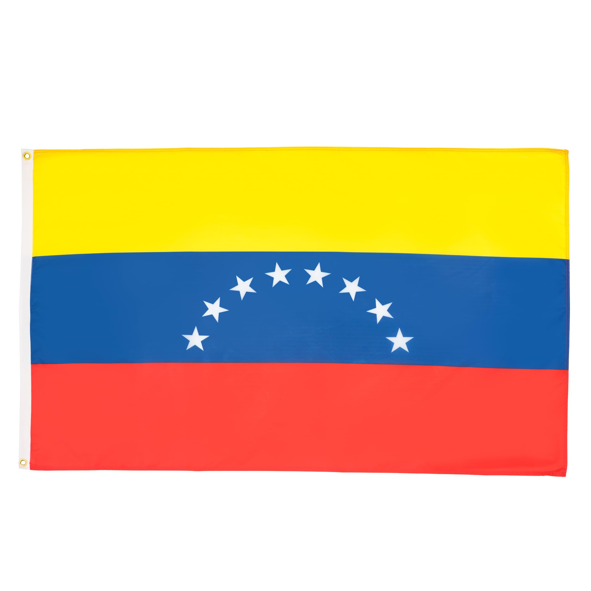 AZ FLAG - Venezuela 8 Stars Flag - 3x5 Ft - 100D Polyester New Venezuelan Without Arms Banner with Two Metal Grommets - Fade Resistant - Vivid Colors - 3' x 5' Feet - 150x90 Cm