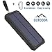 Solar Chargers 15000mAh, Soluser Portable Dual USB Solar Battery Fast Charger External Battery Pack, Solar Phone Charger Power Bank with 6LED Flashlight for Smartphones Tablet Camera