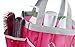 Handy Laundry Masirs Mesh Shower Caddy - 7 Pocket Portable Bathroom Organizer Tote for Travel, Gym & Dorm - Collapsible Small Shower Caddy Bag to Hold Toiletries & Essentials (Pink)