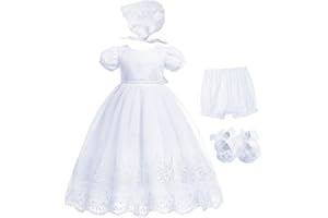 Bow Dream Baby Girls Christening Baptism Dress Formal Party Special Occasion Dresses for Toddler