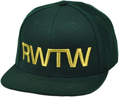 RWTW Logo Roll With The Winners Snapback Flat Bill Green Hat Cap Brand Flag