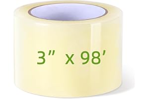 Ohuhu Greenhouse Repair Tape Plastic: 3" x 98' Green House Sheeting Tape 6.3 mil Reinforced Clear Plastic Film for Greenhouse Polyethylene PE Cover Repair