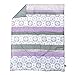Trend Lab Florence 3 Piece Crib Bedding Set, Can Be Used As A Blanket Or A Playmat for Tummy Time, Includes Quilt, Fitted Crib Sheet and Skirt