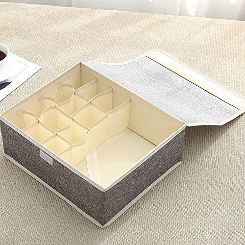 heaven2017 Multi-Slot Bra Underwear Socks Clothes Folding Storage Organizer Box Container Coffee - Thumbnail 7