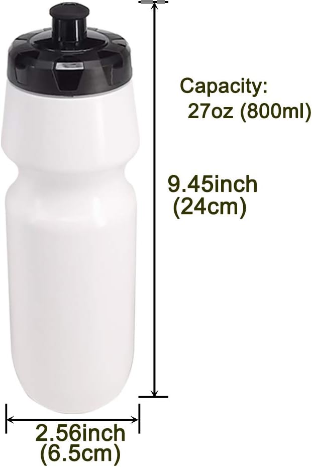ZMCYN 6 Pack 800ML (27 oz) Sports Water Bottles Sports and Fitness