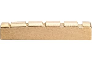 Musiclily Basic 5-String Slotted Electric Bass Brass Nut for Precision/Jazz Bass, 45x6x9mm