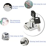 Mclcvp7re 2x Zinc Alloy Drawer Cabinet Lock Cylinder w/ 4 Keys Silver DUYIT07 view 2