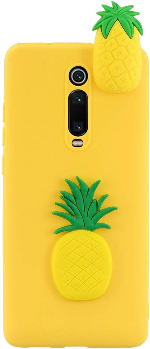 Redmi K20 Case, YINCANG Creative Cute 3D Cartoon Pattern Soft Silicone Flexible TPU Shockproof Protective Case for Xiaomi Redmi K20/Redmi K20 Pro(Mi 9T) 6.39" Pineapple