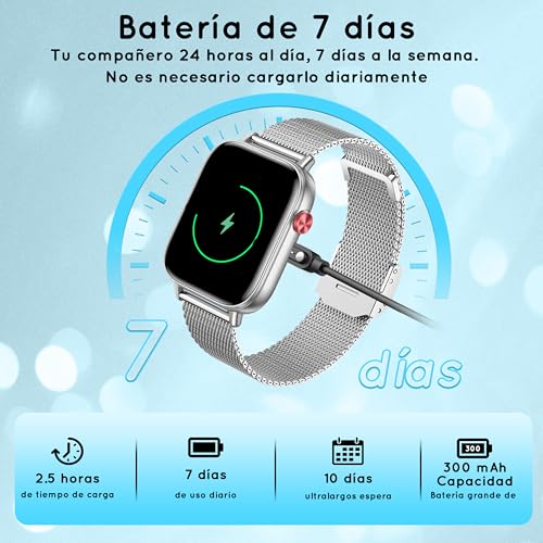 HXQHSTBG Women's Smart Watch (3 Straps) 1.83" HD Calls Bluetooth Smartwatch Whatsapp Notification with Heart Rate Monitor/SpO2/Sleep/Pedometer, 120 Sports Modes Voice AI, Android iOS Silver