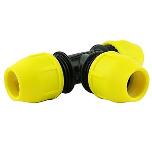 Underground IPS Yellow Poly Gas Pipe Tee (3/4)