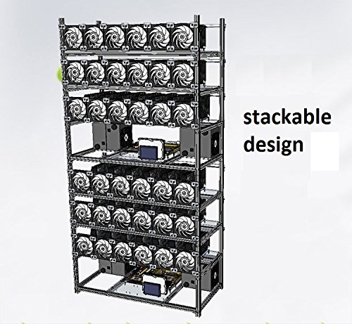 1419-GPU-Open-Air-Mining-Rig-Aluminum-Stackable-Frame-Case-Cryptocurrency-Miners-With-Fans-For-ETHETC-ZCash-EthereumBitcoinand-Altcoins