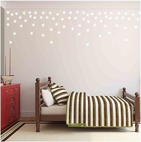 Owl Hills Wall Stickers: Stars, White, 2.5", 50 Count