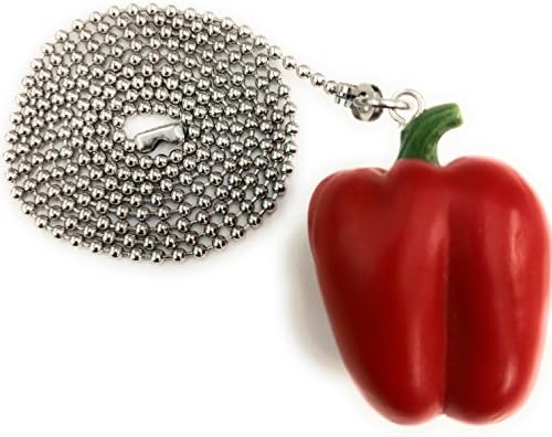 Cornaments Brand RED BELL PEPPER Ceiling Fan Chain Pull - Terrific Housewarming Gift and Unique Present. Collect All 12!
