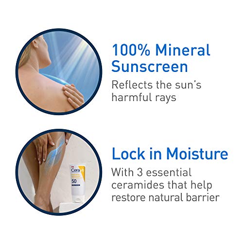 CeraVe 100 Mineral Sunscreen Spf 30 Body Sunscreen With Zinc oxide