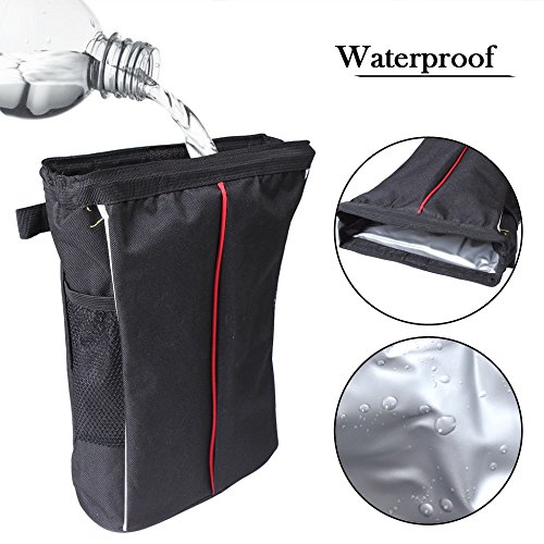 Follicomfy Car Waterproof Trash Can Auto Seat Back Storage Garbage Bag Container - Thumbnail 7