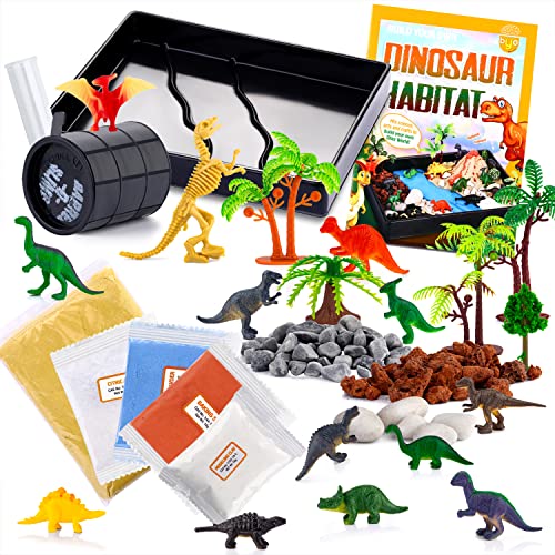 Dinosaur Playset with 12 Mini Dinosaur Figures Volcano Toys for Kids 3