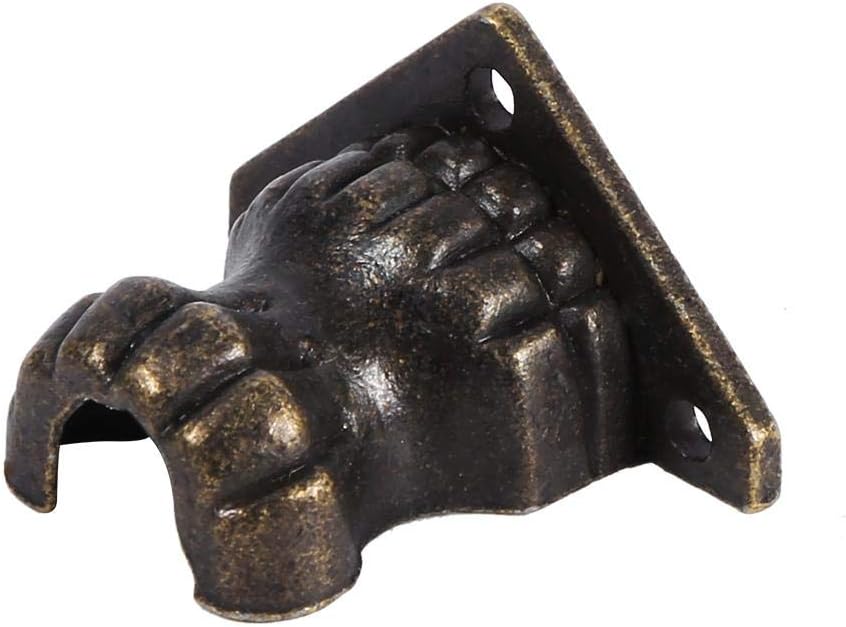Fdit Retro Leg Corner Protector, Sturdy Zinc Alloy Construction, Easy Three Screw Installation, Versatile Antique Brass Decor - Image 4