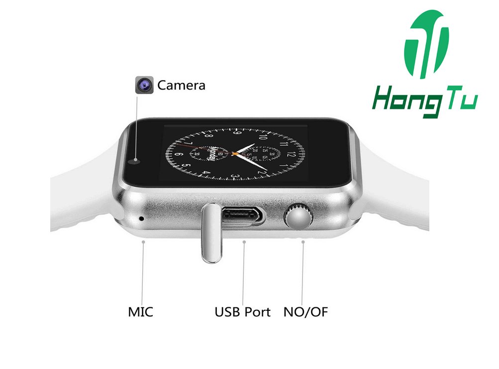 Smart watch android,HongTu Bluetooth Smart Watch TouchScreen with Camera Pedometer SIM TF Card Slot for LG XiaoMi HuaWei Samsung IOS for Mens Women(white）