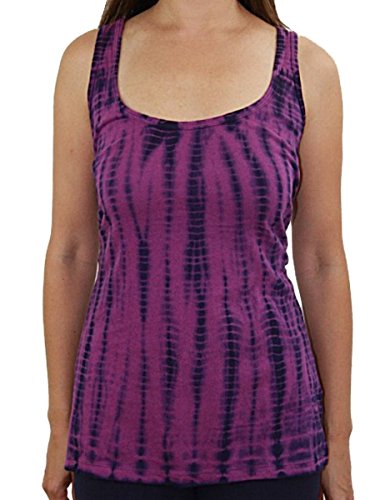 YogaColors Emoticon Ladies Tie Dye Cotton Tank Top