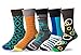Boys 5 Pack Casual Crew Socks - The Perfect Sock For Any Occasion - By VYBE (Medium, Combo 5)