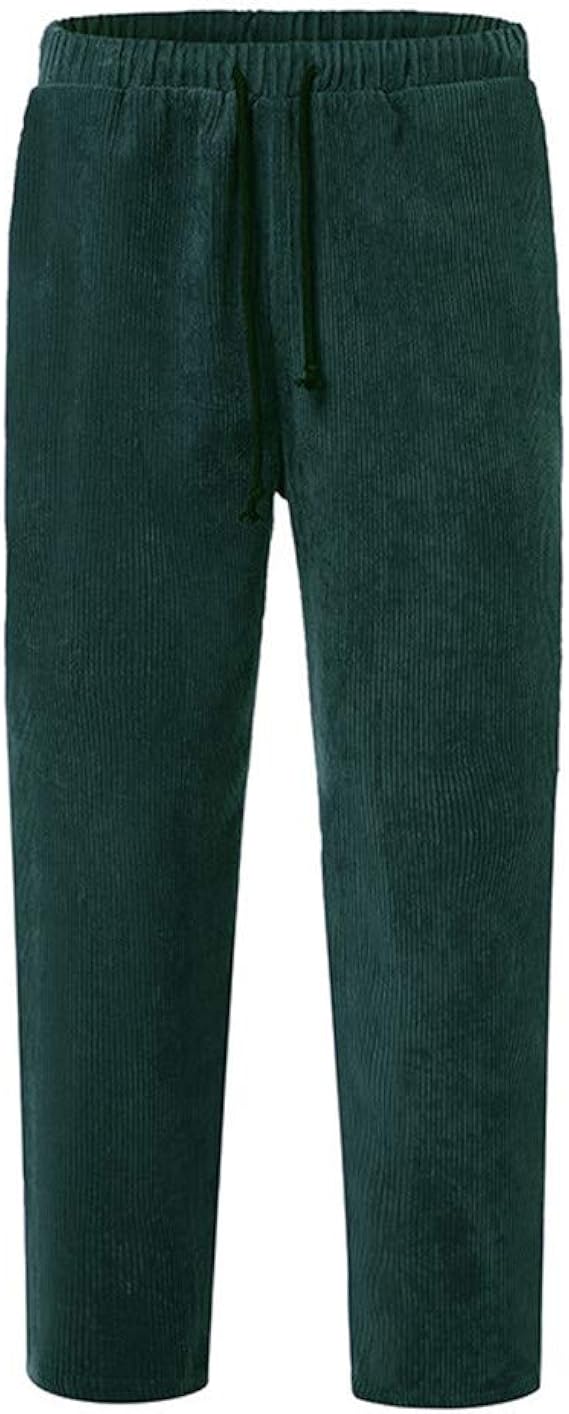 GMFOSEOZ Winter Men Corduroy Pants Streetwear Joggers Vintage Loose