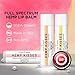 Organic Hemp Lip Balm | Natural Beeswax Lip Balm Set | All Natural Lip Balm w/Jojoba Oil, Coconut Oil & Essential Oils | Best Hemp Chapstick for Dry, Chapped & Cracked Lips | Lip Repair | 3 Pack