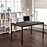 Need Computer Desk 55" Large Size Office Desk with BIFMA Certification Computer Table Writing Desks Black Brown, AC3CB-140 ()
