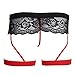 iiniim Men's Lingerie Lace G-String Bikini Thong Underwear with Garter