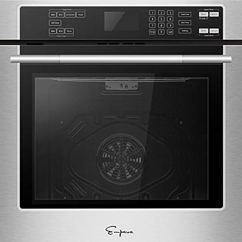 Empava 30 in Electric Double Wall Ovens Built-in Self-cleaning Convection Fan Touch Control EMPV-30WO02, Stainless Steel - Thumbnail 4