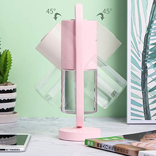 Homeet Mini Humidificador, Humidificador Portátil 200ml Humidificadores de Niebla USB Humidificador Ultrasónico Aire de Vapor Silencioso Rotación de 360° con LED de 7 Colores para Coche Mesa,【DC 5V】