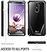 LG Stylo 4 Rugged Case, LG Stylo 4 Plus Rugged Case, Poetic Guardian [Revised Version][Scratch Resistant Back] [Built-in-Screen Protector] Full-Body Rugged Clear Bumper Case (2018) - Black