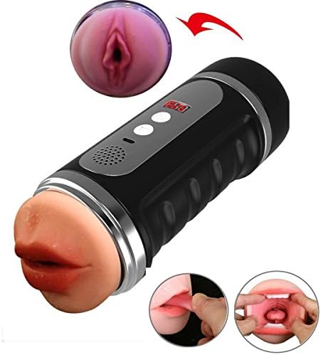 Automatic Male M-às-tÜrbatôr Cup USB Rechargeable Realistic and Mouth M-às-tÜrbatôr with Teeth and Tongue, Smart Vibrating Sucking Pump with Pockèt-Pûssy and Oral Se~x Toys for Men Tshirt-Stick01