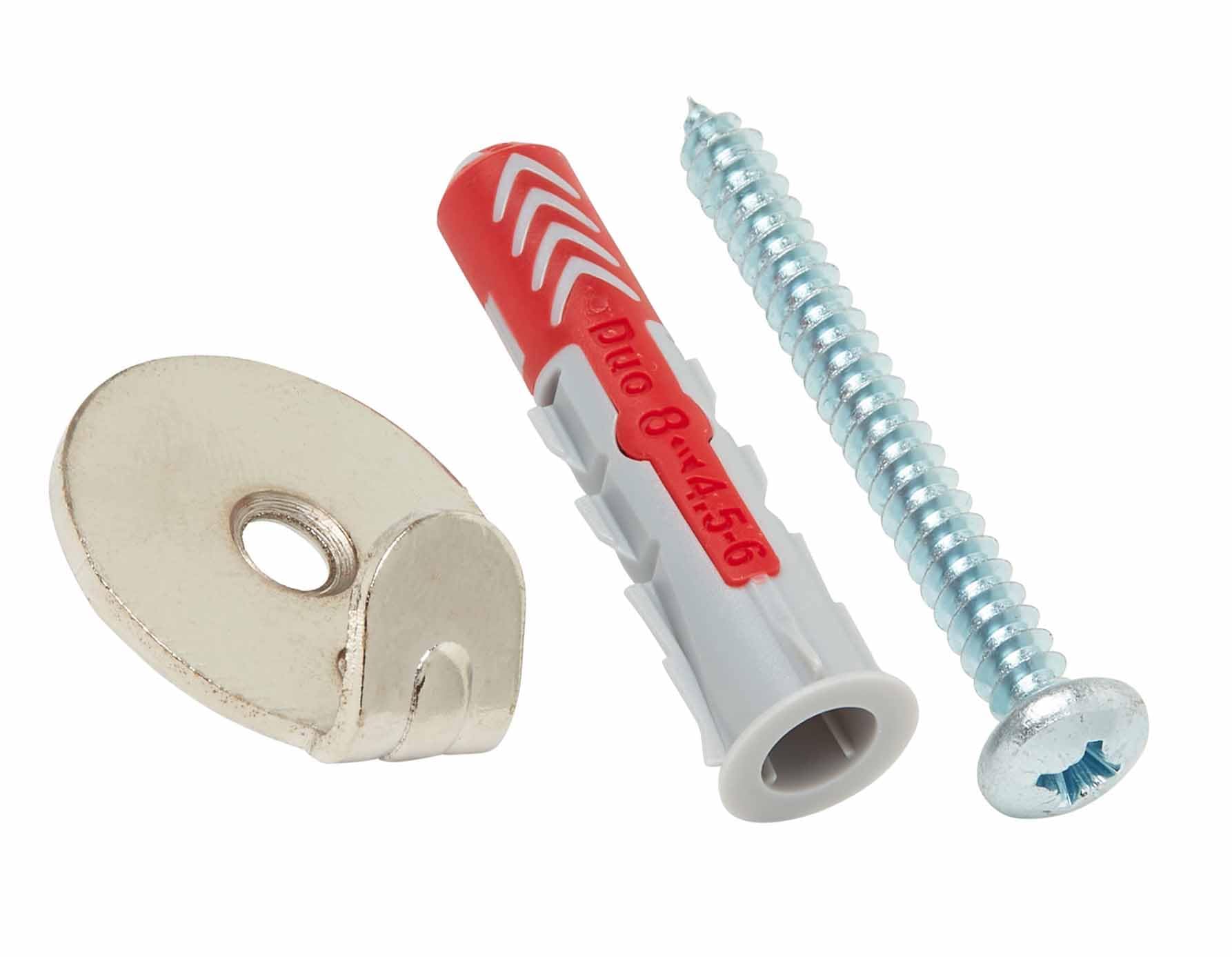 Picture, Mirror and Frame Hook kit for plasterboard/Brick/Concrete (5, Nickel)