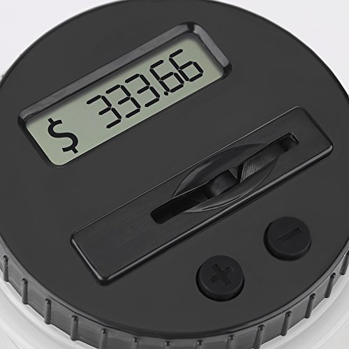 image for ALLOMN Digital Coin Bank Savings Jar, Digital Coin Counter Clear Digit