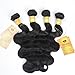 Black Rose Hair Peruvian Body Wave 4pcs Lot 100% Human Hair Extension Unprocessed Peruvian Virgin Hair Body Wave Total 200g/7.05oz 50g/bundles, Pack of 4