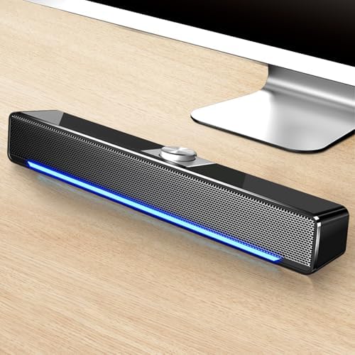 USB LED TV Sound Bar AUX Wired USB Speaker Home Theater System Surround ...